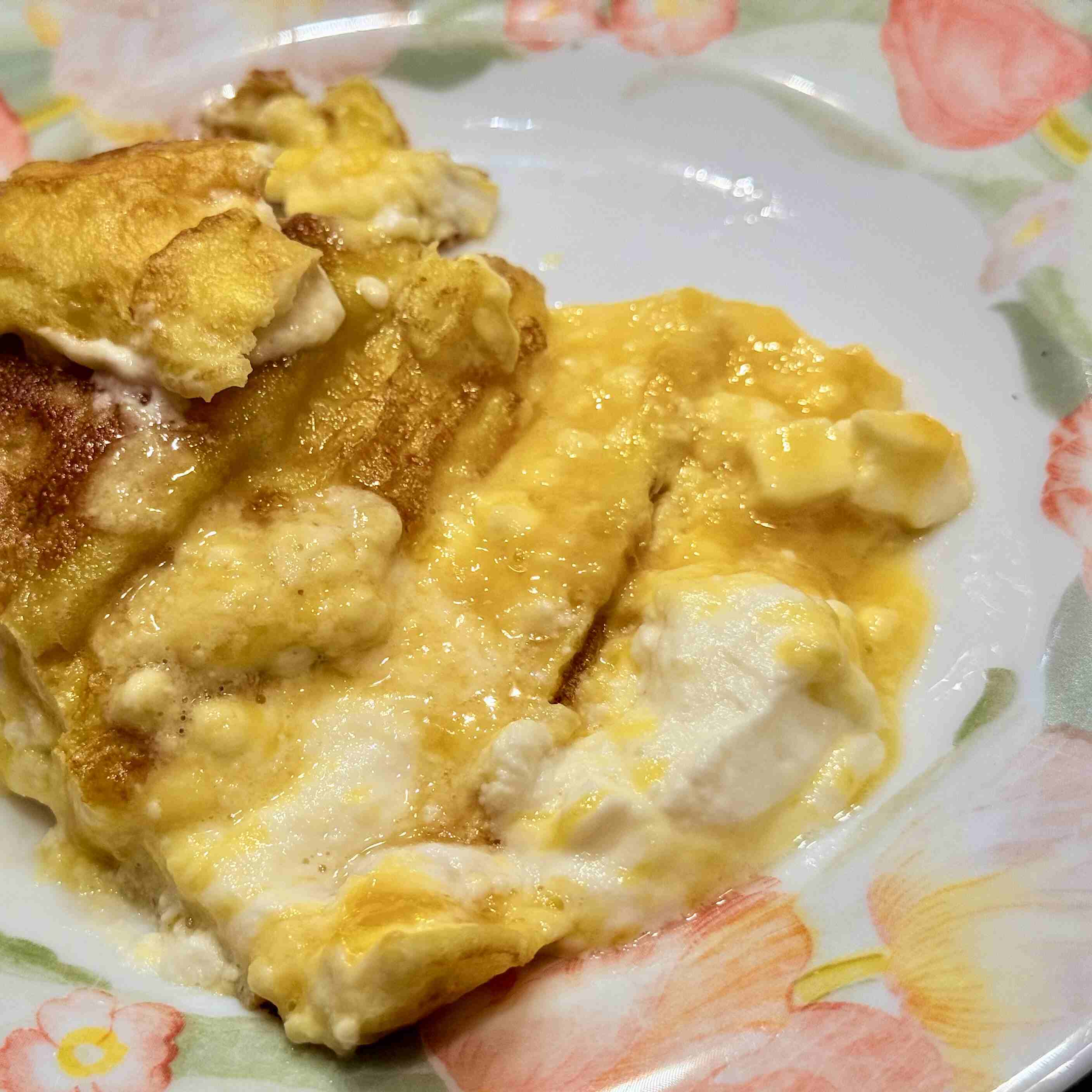 Omelette au fromage frais