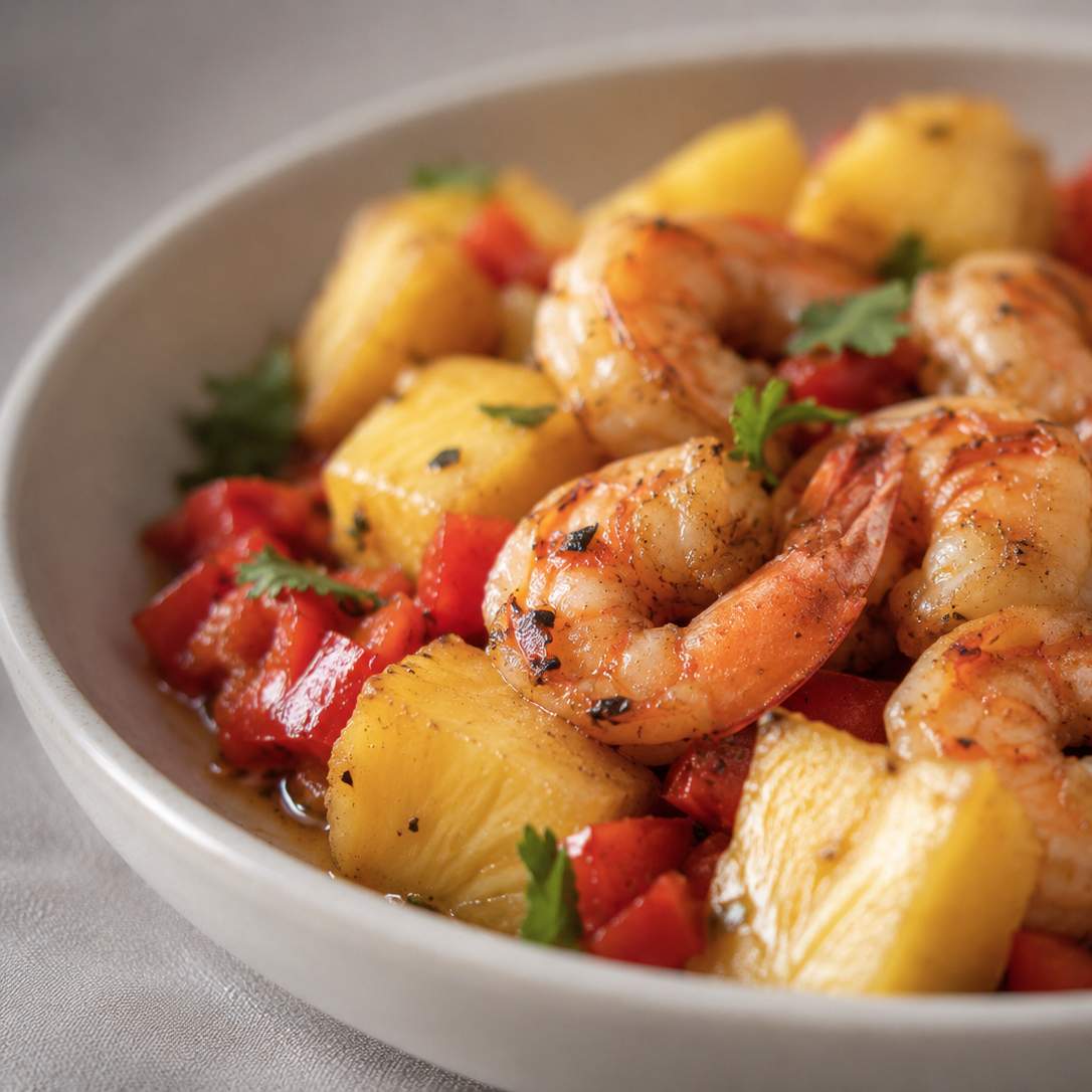 Crevettes sautées à l'hawaïenne